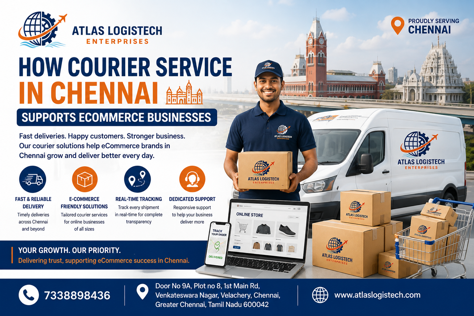 How Courier Service in Chennai Supports e-Commerce Businesses?